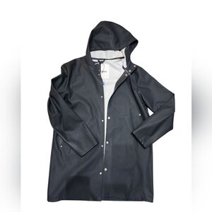 Stutterheim Charcoal Hooded Raincoat